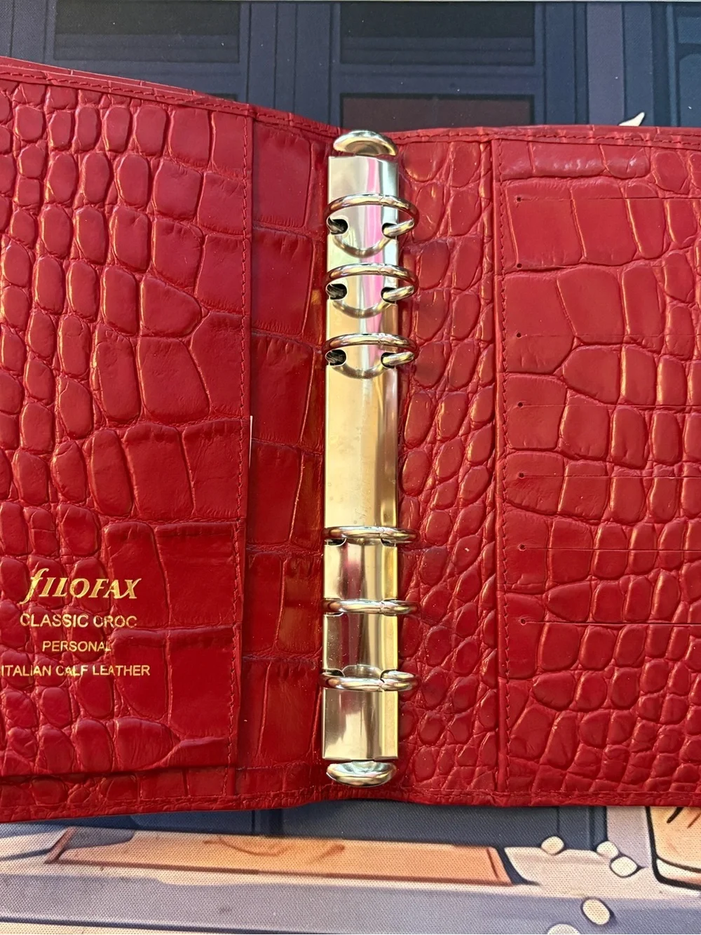 Filofax Classic Croc Personal Leather Organizer